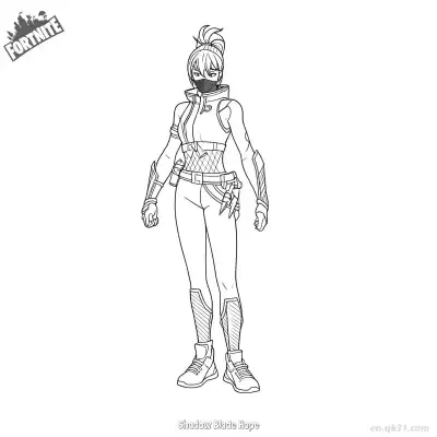Free printable Shadow Blade Hope 03 Coloring Page - Free PDF Printable Fortnite Coloring Sheets coloring page